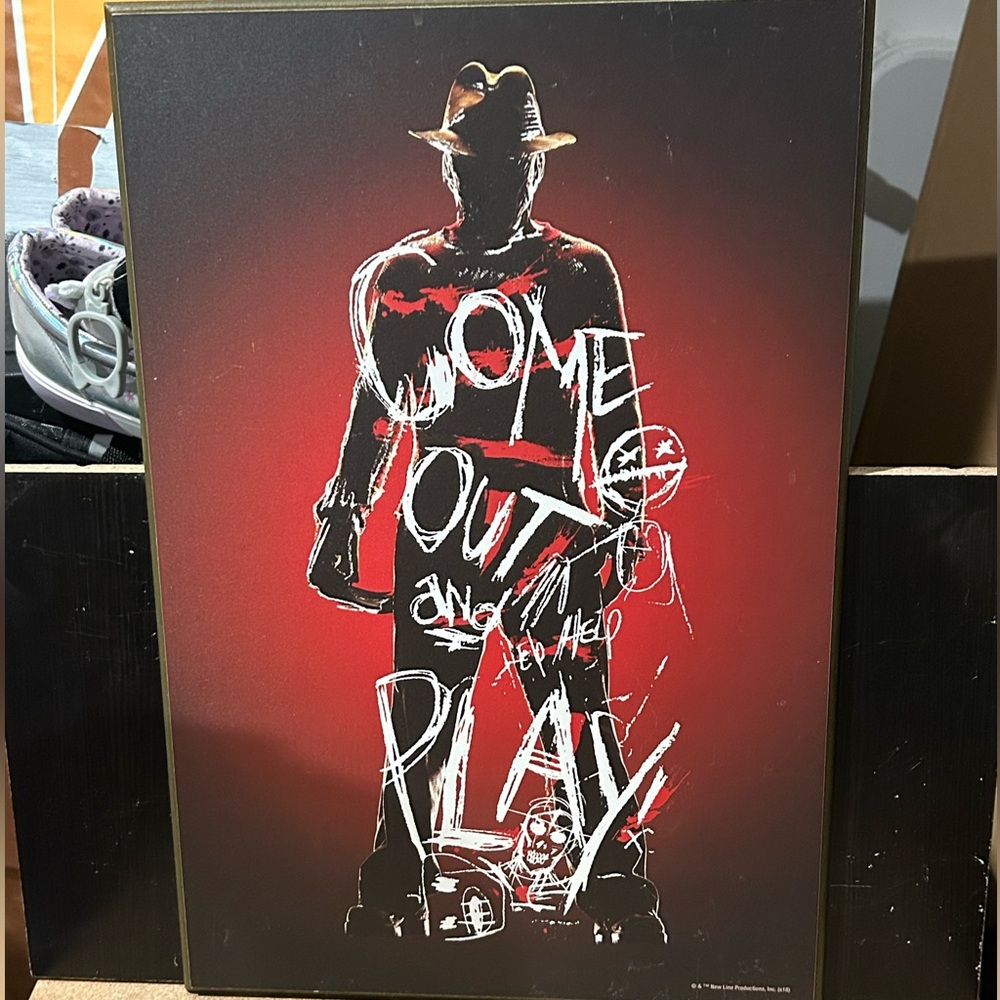 Edgy Red and Black Art Poster